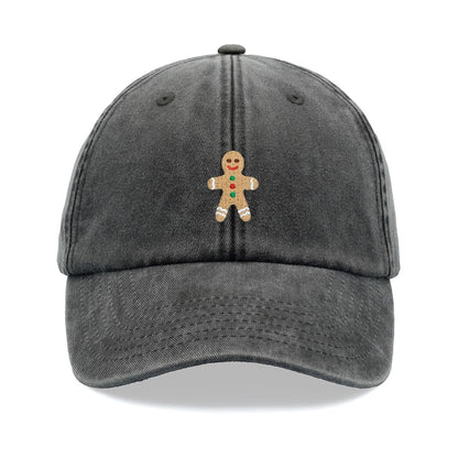 Gingerbread Man Baseball Cap Vintage Washed Unisex Dad Hat Low Profile Adjustable Faded Sports Sun Hiking Summer Holiday Christmas Baking 1760519564039.jpg
