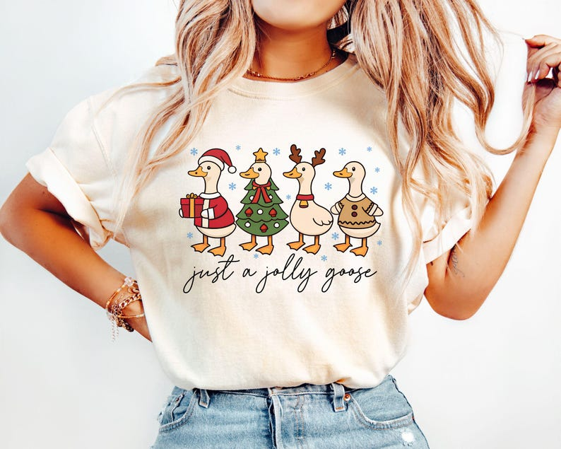 Just A Jolly Goose Shirt Christmas Goose Shirt Duck Christmas Shirt Funny Christmas Sweatshirt Cute Holiday Sweatshirt Xmas Gifts 1760582539463.png