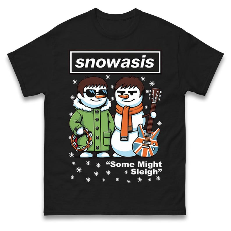 Snowasis Some Might Sleigh Christmas Jumper Funny Xmas Music Band Spoof Hoodie Music Lovers Christmas T Shirt Snowman Singers Band Top 1760582990154.png