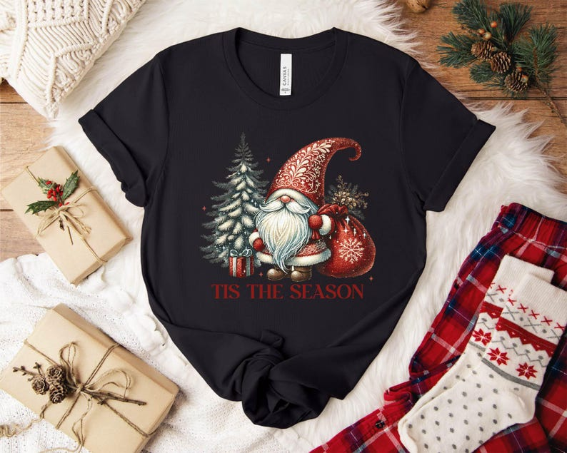 Tis The Season Gnome Shirt Cute Christmas Gnomes T Shirt Festive Holiday Tee Xmas Gnome Shirt Perfect Christmas Gift For Gnome Lovers 1760583296555.png