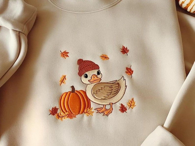 Fall Goose Comfort Embroidered Sweatshirt Autumn Cozy Silly Goose Hoodie Fall Vibes Autumn Thanksgiving Sweater Cute Fall Goose Sweatshirt 1760583517835.jpg