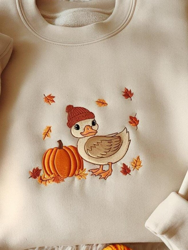Fall Goose Comfort Embroidered Sweatshirt Autumn Cozy Silly Goose Hoodie Fall Vibes Autumn Thanksgiving Sweater Cute Fall Goose Sweatshirt 1760583517918.jpg
