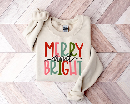 Merry And Bright Sweatshirt Christmas Sweatshirt Family Christmas Sweatshirt Christmas Sweatshirts For Women Merry Christmas Sweatshirt 1760584928565.png