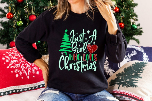Womens Christmas Shirt Just A Girl Who Loves Christmas Christmas Gift Shirt Christmas Lover Shirt Holiday Winter Shirt 1760588718164.png