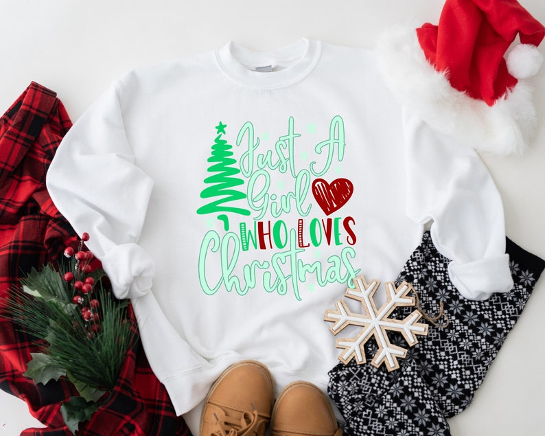 Womens Christmas Shirt Just A Girl Who Loves Christmas Christmas Gift Shirt Christmas Lover Shirt Holiday Winter Shirt 1760588718308.png