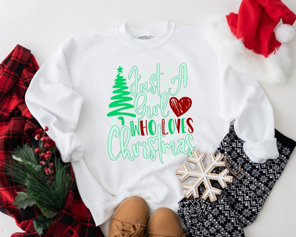 Womens Christmas Shirt Just A Girl Who Loves Christmas Christmas Gift Shirt Christmas Lover Shirt Holiday Winter Shirt 1760588718308.png