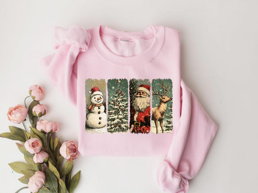 Retro Christmas Sweatshirt Vintage Christmas Shirt Santa Claus Shirt Christmas Snowman Shirt Christmas Tree Shirt Merry Christmas Shirt 1760589231012.png