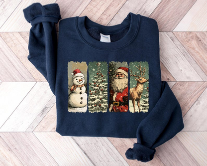 Retro Christmas Sweatshirt Vintage Christmas Shirt Santa Claus Shirt Christmas Snowman Shirt Christmas Tree Shirt Merry Christmas Shirt 1760589231873.png