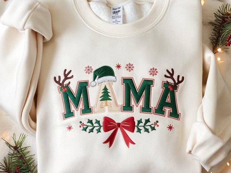 Embroidered Mama Christmas Sweatshirt Holiday Mom Sweater Cozy Xmas Mama Hoodie Mom Dad Xmas Matching Family Christmas Hoodie Coquette Mom 1760606605121.jpg