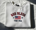 God Bless The Usa Embroidered Sweatshirt Patriotic Hoodie For Women 4th Of July Crewneck American Flag Hoodie Independence Day Sweater 1760687708170.jpg