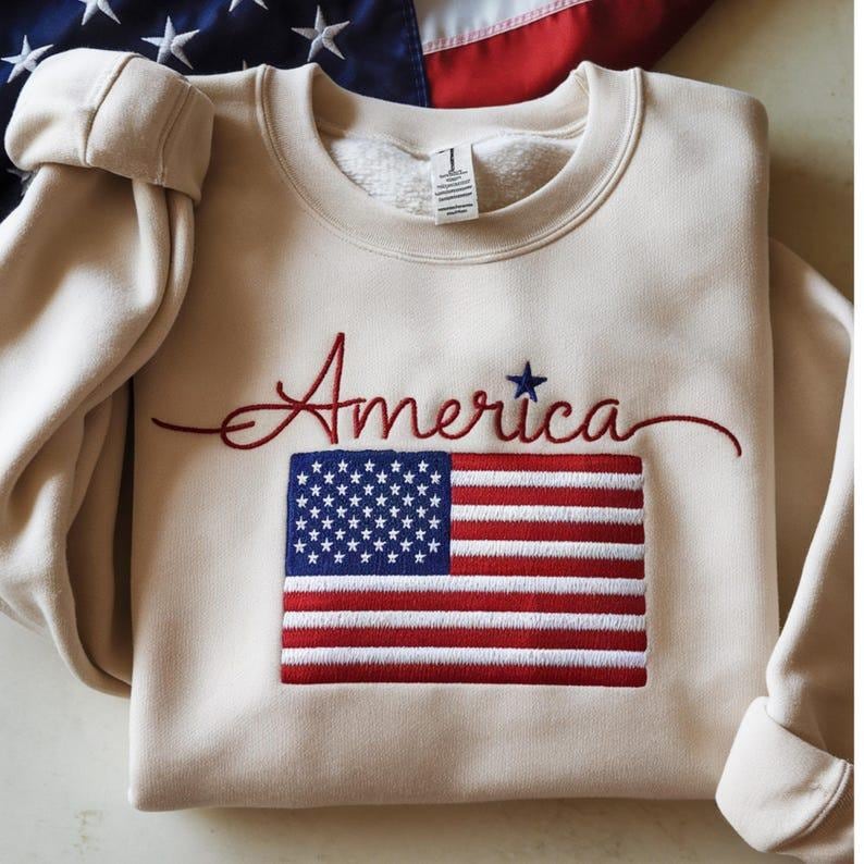 America Flag Embroidered Sweatshirt Patriotic Usa Hoodie Fourth Of July Sweater Cozy American Pride Sweater Independence Day Gift For Men And Women 1760690596458.jpg