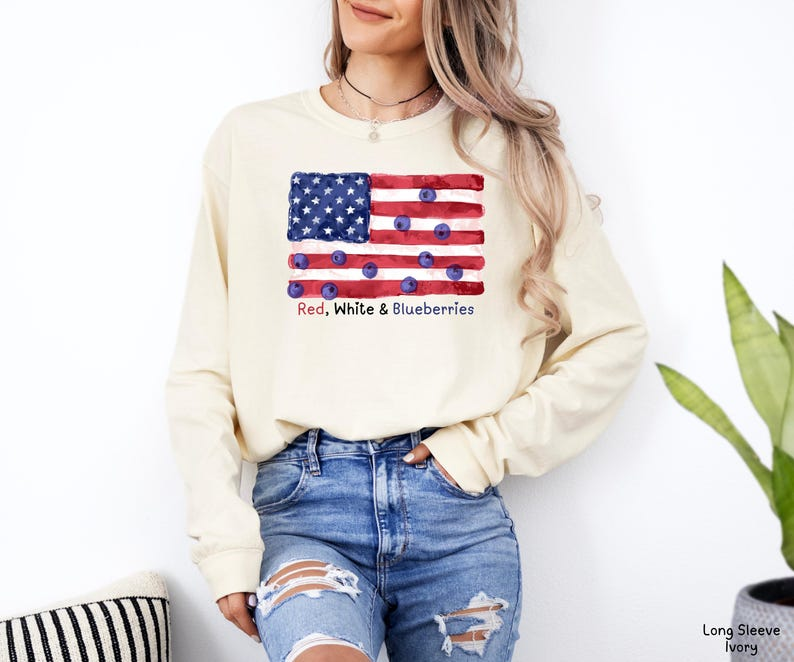 Red White  Blueberries Long Sleeve Shirt Charlie Kirk America Flag Shirt Charlie Kirk Freedom Shirt Charlie Kirk Shirt Usa Freedom 1760692155672.png