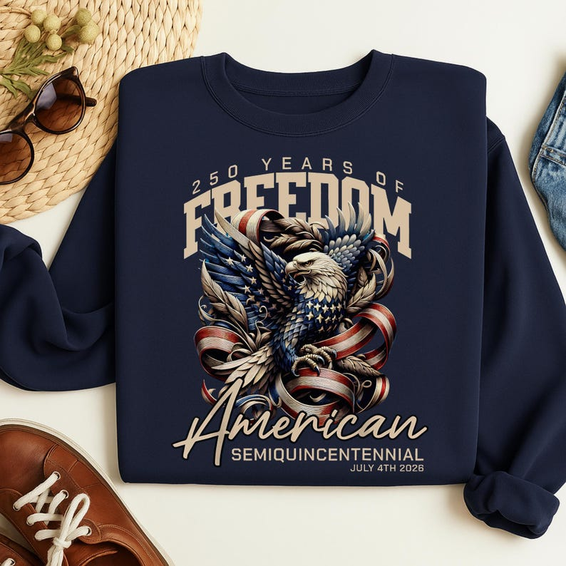 America 250th Anniversary T Shirt Usa Eagle Patriotic Tee 1760693210609.png