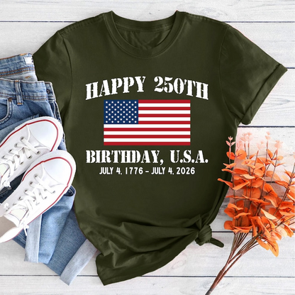 Happy 250th Birthday Usa Shirt America 250 Tee Patriotic 4th Of July Shirt Semiquincentennial Gift Independence Day Usa Shirt 1776 2026 1760693918712.png