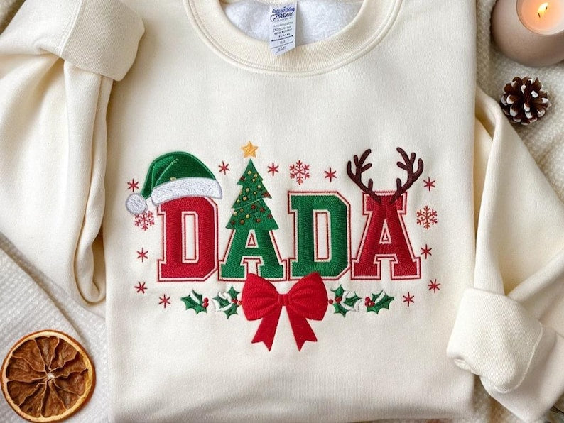 Embroidered Dada Christmas Sweatshirt Cute Dad Xmas Sweater Holiday Tree Embroidery Hoodie Family Matching Christmas Hoodie Xmas Gift 2025 1760695035636.jpg