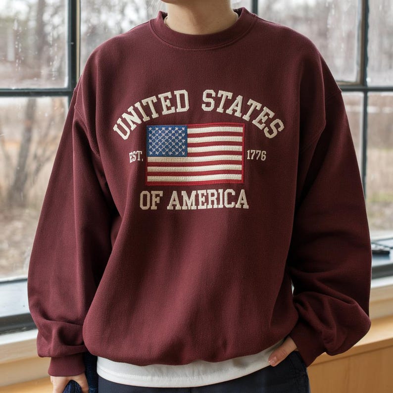 Embroidered America Flags Sweatshirt Embroidered Usa Hoodie July 4th Hoodie Independence Day United States Of American Sweater 1760754558960.jpg