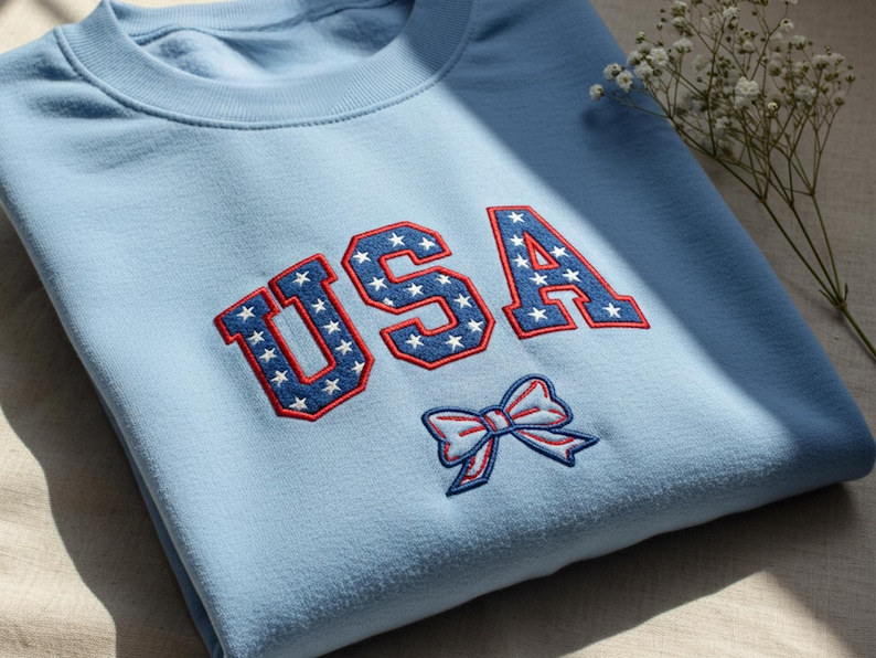 Embroidered Coquette Usa Bow Sweatshirt Cute 4th Of July Hoodie For Women Patriotic Floral Hoodie American Flag Sweater 1760755509371.png