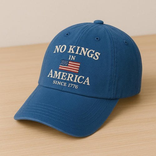 Embroidered No Kings In America Since 1776 Washed Hat Pro Democracy Cap Liberal Political Gift Patriotic Freedom Retro Cap 1760758033305.jpg