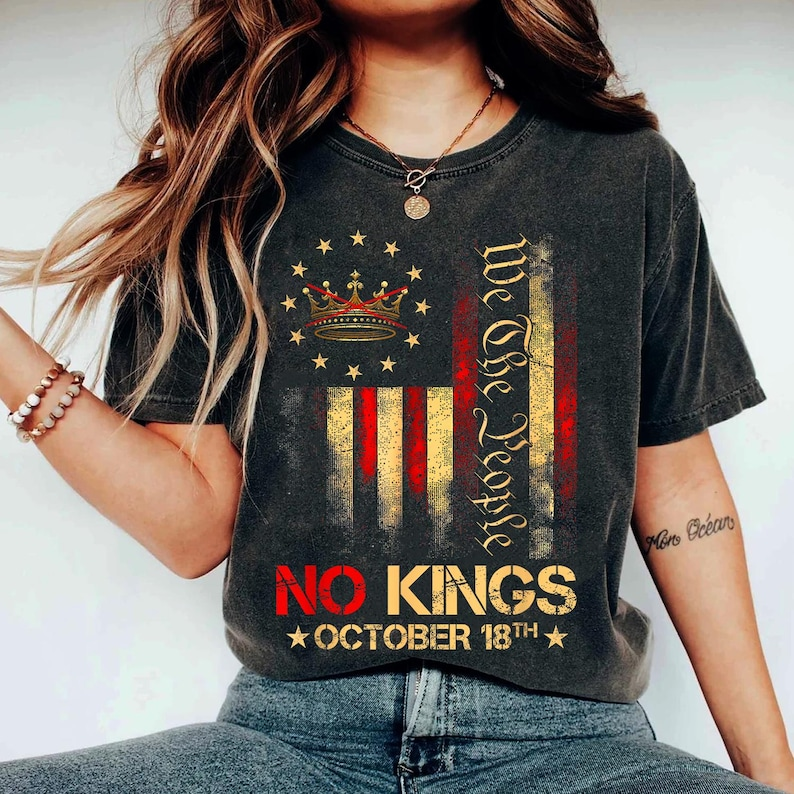 No Kings In America Shirt Anti Trump Tshirt Political Shirts Anti Maga Tee Crown No Kings Shirt 1760931349179.png