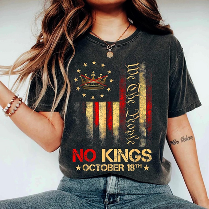 No Kings In America Shirt Anti Trump Tshirt Political Shirts Anti Maga Tee Crown No Kings Shirt 1760931349179.png