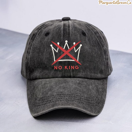Embroidered No Kings Hat No Kings In America Hat Patriotic Hat Resist Frog Hat Pro Democracy Anti Trump Hat Democracy Embroidered Hat 1760946015240.png