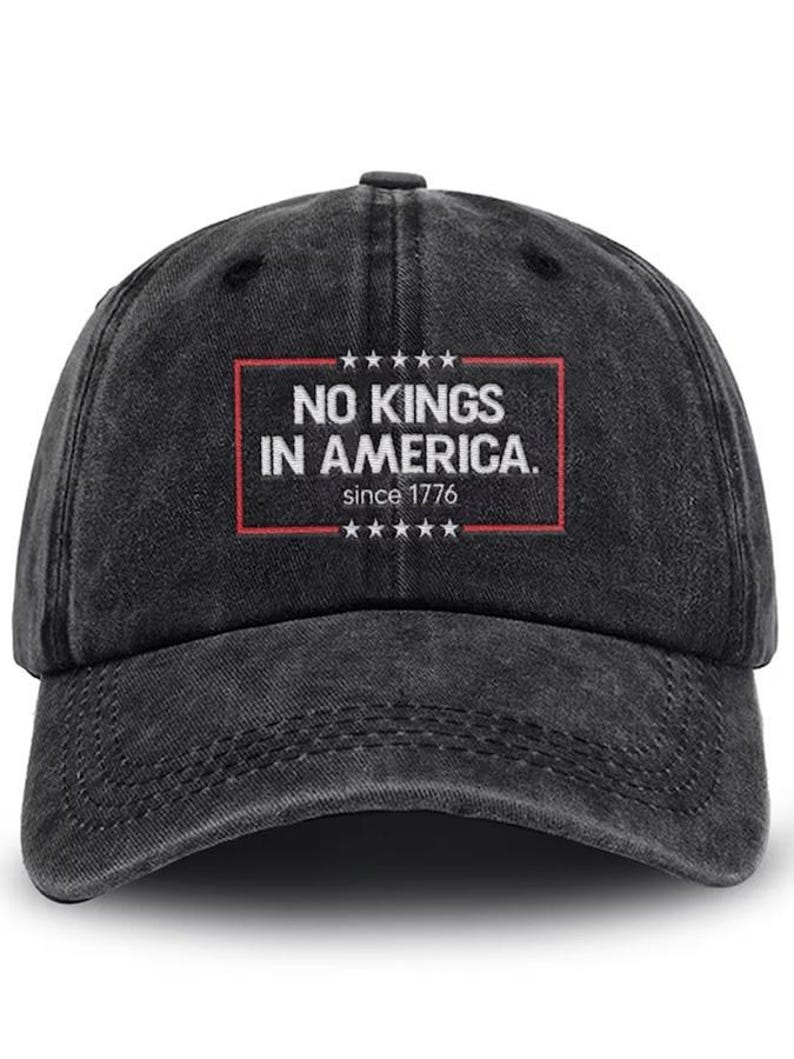 No Kings In America Print Baseball Cap America 1776 Vintage Classic Hat 4th Of July Unisex Gulf Hat Independence Day Cap Gift For D 1760946564624.png