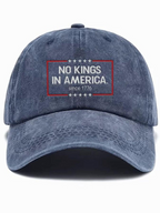 No Kings In America Print Baseball Cap America 1776 Vintage Classic Hat 4th Of July Unisex Gulf Hat Independence Day Cap Gift For D 1760946564885.png