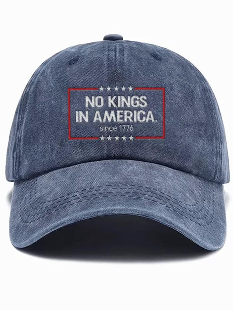 No Kings In America Print Baseball Cap America 1776 Vintage Classic Hat 4th Of July Unisex Gulf Hat Independence Day Cap Gift For D 1760946564885.png