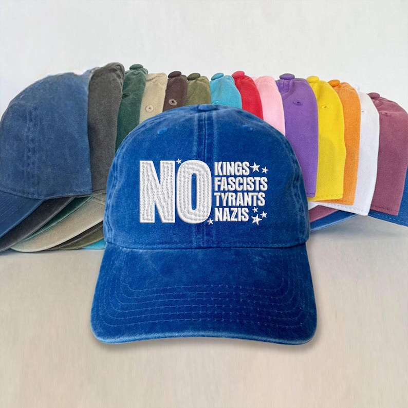 Embroidered America No Kings No Fascists No Tyrants No Nazia Anti Trump Hat Democracy Hat Protest Gift For Anti Maga Patriotic Hat 1760946938915.png