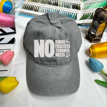 Embroidered America No Kings No Fascists No Tyrants No Nazia Anti Trump Hat Democracy Hat Protest Gift For Anti Maga Patriotic Hat 1760946939237.png