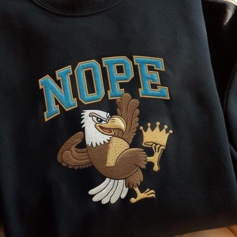 No Kings In America Bald Eagle Embroidered Sweatshirt Democracy Sweater Political Hoodie Anti Trump Sweatshirt Protest Hoodie 1760947496065.jpg