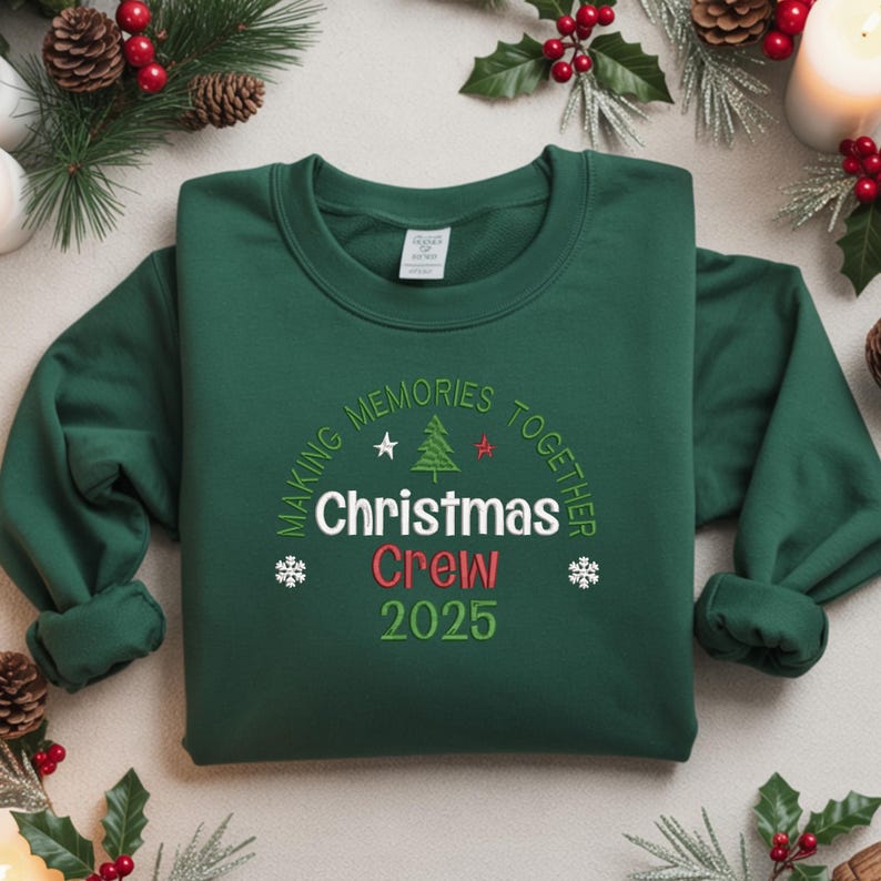 Christmas Embroidered Sweatshirt Making Memories Together Gift For Family Holiday 2025 Christmas Hoodie 1760951934115.jpg