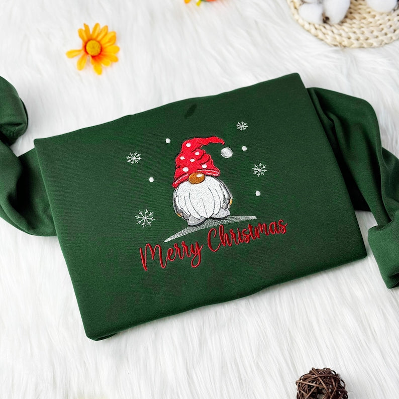 Christmas Gnome Embroidered Sweatshirt Cute Christmas Embroidered Hoodie Christmas Gift Oversized Sweatshirt Unisex Hoodie 1760952723511.jpg