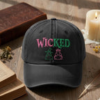 Embroidered Wicked Dad Cap Glinda Elphaba Silhouette Hat Pink And Green Musical Theater Baseball Cap 1761034218757.jpg