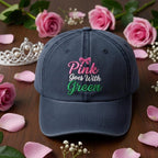 Embroidered Pink Goes With Green Dad Cap Wicked Musical Theater Baseball Hat Glinda Elphaba Inspired Cap Gift 1761035005116.jpg