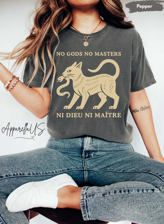 No Gods No Masters Shirt Ni Dieu Ni Ma Tre Cat Shirt Anarchist Punk Shirt Political Protest Shirt Anti Authoritarian Tee 1761101040775.png