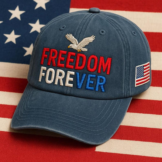 Freedom Forever Embroidered Dad Cap American Eagle Patriotic Hat Red White Blue Cap Liberty And Independence Gift Cap 1761102960321.jpg
