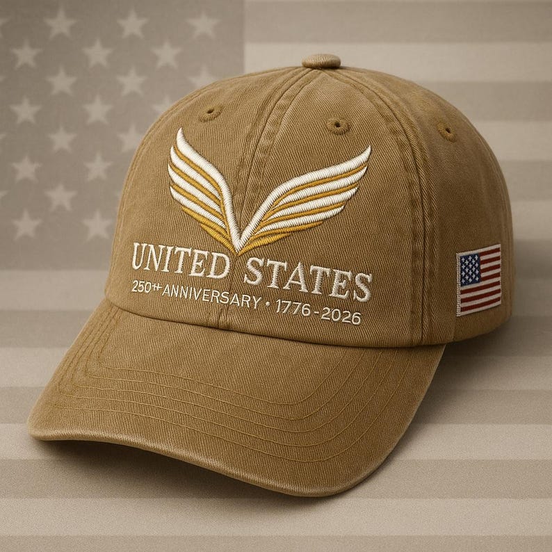 Embroidered 250th Anniversary Dad Hat Usa 1776 2026 Wings Cap Patriotic Dad Hat Military Veteran Gift American History 1761103617968.jpg