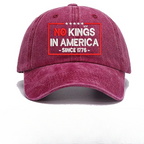 No Kings In America Since 1776 Embroidered Hat Patriotic Usa Independence Cap Vintage American Pride Baseball Cap 4th Of July Freedom Dad Hat Gift 1761118156226.png