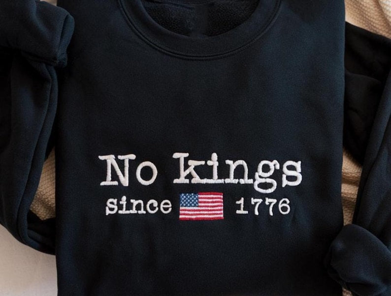 No Kings Since 1776 Embroidered Sweatshirt Patriotic Usa Independence Sweater American Pride 4th Of July Hoodie Freedom Statement Gift For Men Women 1761122076977.jpg