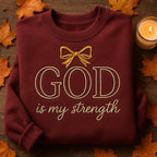 God Is My Strength Embroidered Sweatshirt Christian Apparel Religious Gift Jesus Hoodie Faith Sweater Bible Verse Hoodie Christian Gift 1761185063868.jpg