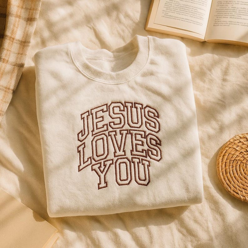 Jesus Loves You Embroidered Sweatshirt Bible Verse Sweater Christian Hoodie For Women Jesus Hoodie Christian Gift Christian Christmas Sweatshirt 1761191610414.jpg