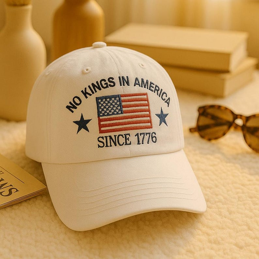 No Kings In America Since 1776 Cap American Flag Embroidered Hat Pro Democracy Hat Patriotic Dad Vintage Cap Political Protest Cap 1761212140949.png