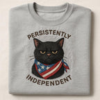Persistently Independent Embroidered Sweatshirt Grumpy Patriotic Cat Hoodie American Flag Bandana Sweater Cat Lover Gift Independence Day 1761274215564.jpg