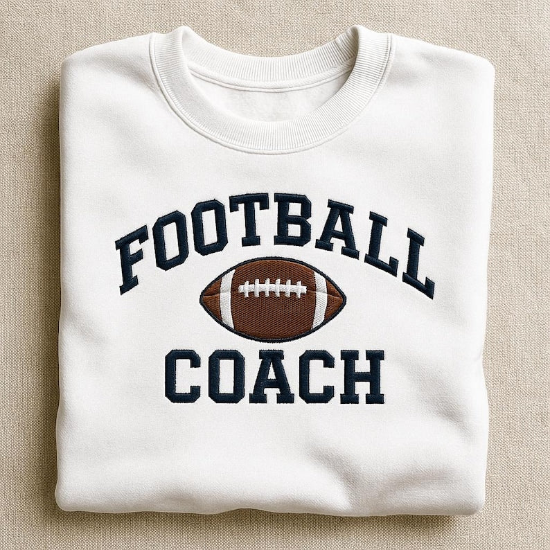 Embroidered Football Coach Sweatshirt Coach Gift Football Dad Game Day Hoodie American Football College Crewneck Sports Gift 1761278626965.jpg
