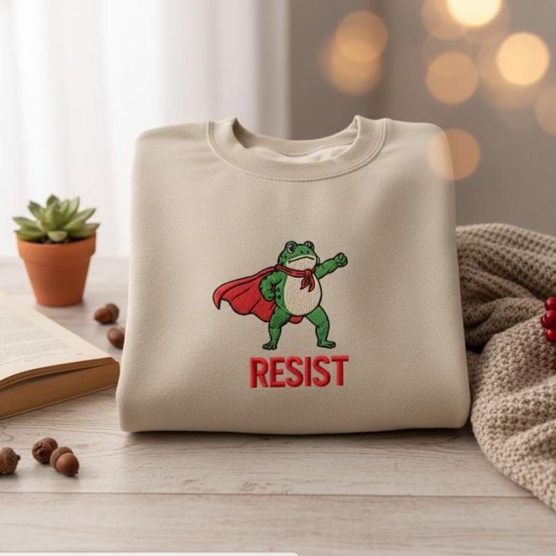 Portland Frog Resist Embroidered Sweatshirt Resistance Embroidered Hoodie Anti Ice Anti Fascism Hoodie Anti Trump Sweater 1761280898513.jpg