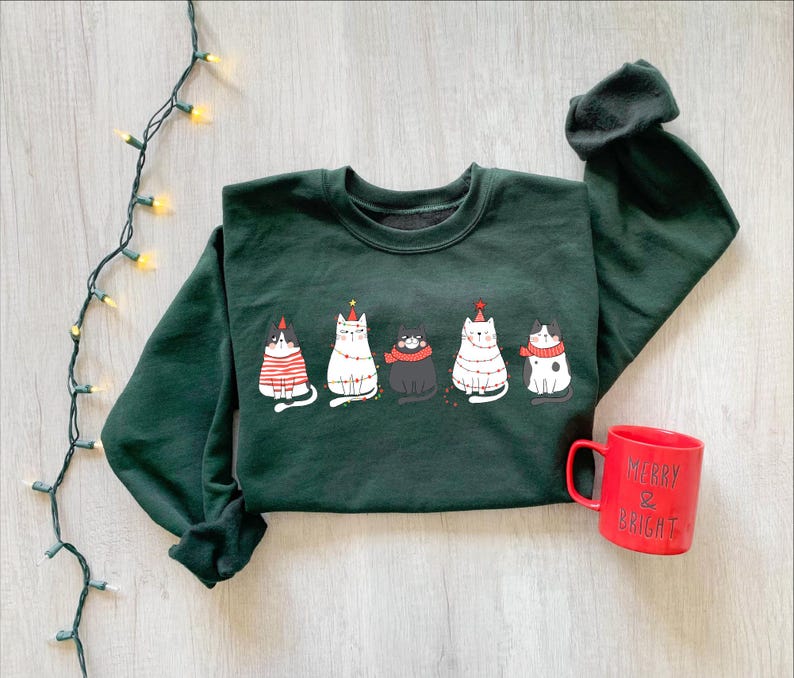 Cute Cat Christmas Sweatshirt Cat Lover Gift For Christmas Womens Christmas Sweatshirt Holiday Sweatshirt Cat Mommy Shirt Winter Shirt 1761292817545.jpg