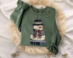Faux Patchwork Snowman Sweatshirt Patchwork Christmas Sweater Christmas Faux Patchwork Hoodie Gift For Christmas Holiday Crewneck 1761296114903.jpg