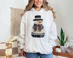 Faux Patchwork Snowman Sweatshirt Patchwork Christmas Sweater Christmas Faux Patchwork Hoodie Gift For Christmas Holiday Crewneck 1761296115528.jpg