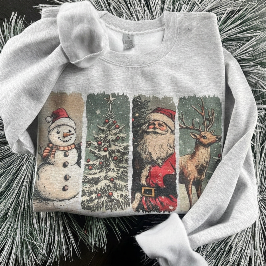Vintage Christmas Crewneck Sweatshirt  Gildan Sublimated Holiday Pullover  Retro Santa Sweater  Cozy Christmas Gift Sweatshirt 1761297097747.png